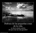 Disfruta las "Pequeñas" cosas de la vida...